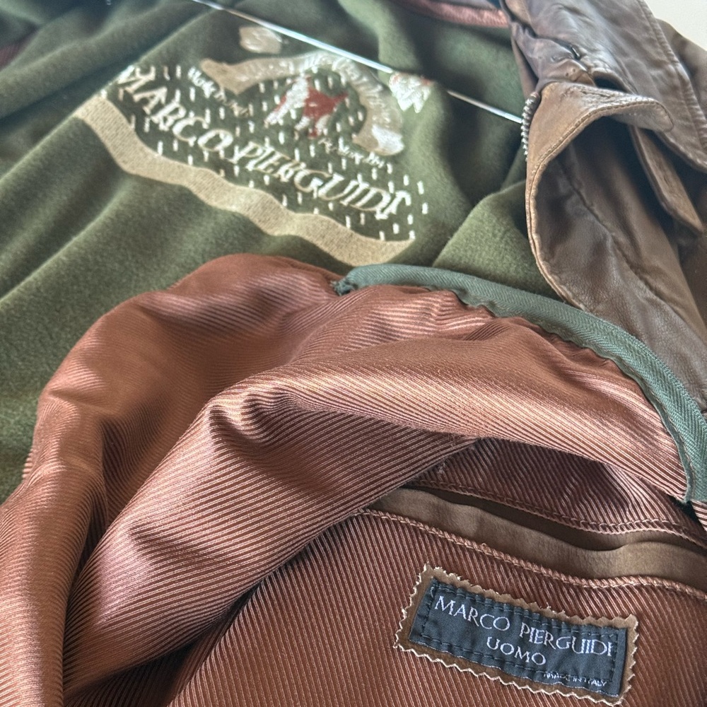 Marco Perguidi Uomo Leather Coat – Made in Italy – L